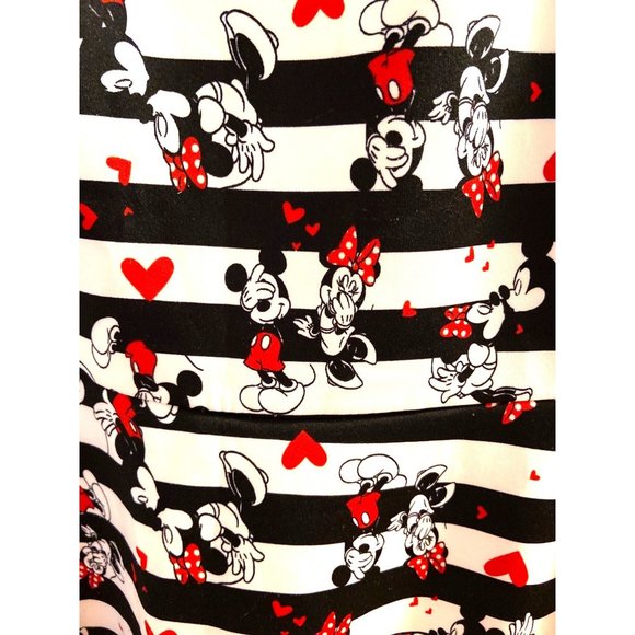 Disney Minnie Mickey Mouse Stripe Heart Dress Size 3 - Picture 3 of 4